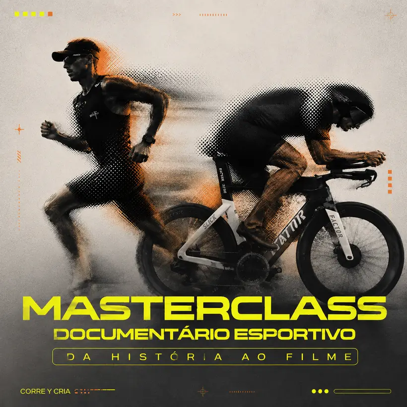 Arte oficial da Masterclass Documentário Esportivo